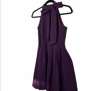 Vince Camuto Sleeveless Bow Neck Fit & Flare Dress